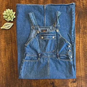 Route 66 | 90’s Vintage Overall Style Denim Maxi Dress